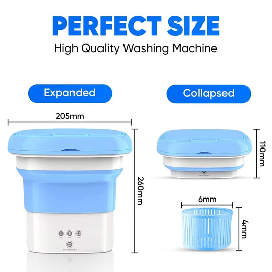 Mini Portable Washing Machine Top Load Fully Automatic with 3 Modes