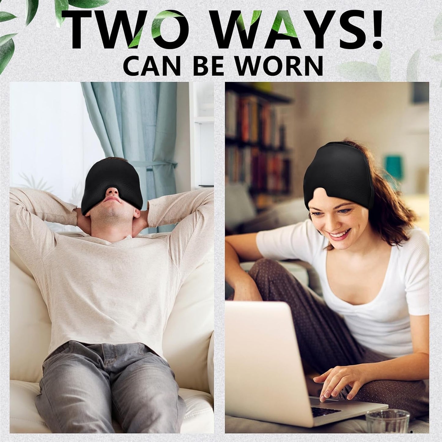 Migraine Relief Cap for Migraines, Headaches, Sinuses, Tension Relief.