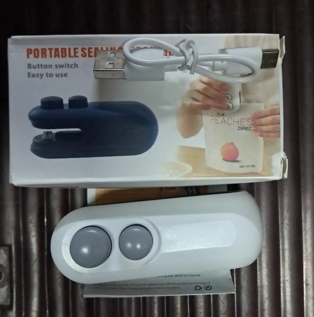 Portable Mini Sealing Machine with Cutter 2 in 1 USB Rechargeable