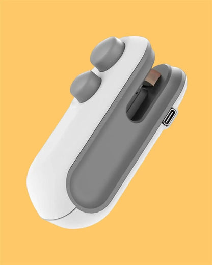 Portable Mini Sealing Machine with Cutter 2 in 1 USB Rechargeable