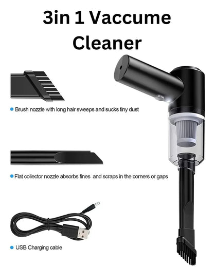 3 in 1 Portable Car Vacuum Cleaner with Blower