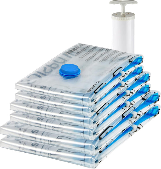 Vacuum Storage Bags | Maximise Space and Store Clothes, Bedding, Towels | 6 Pack