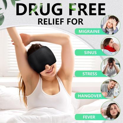 Migraine Relief Cap for Migraines, Headaches, Sinuses, Tension Relief.